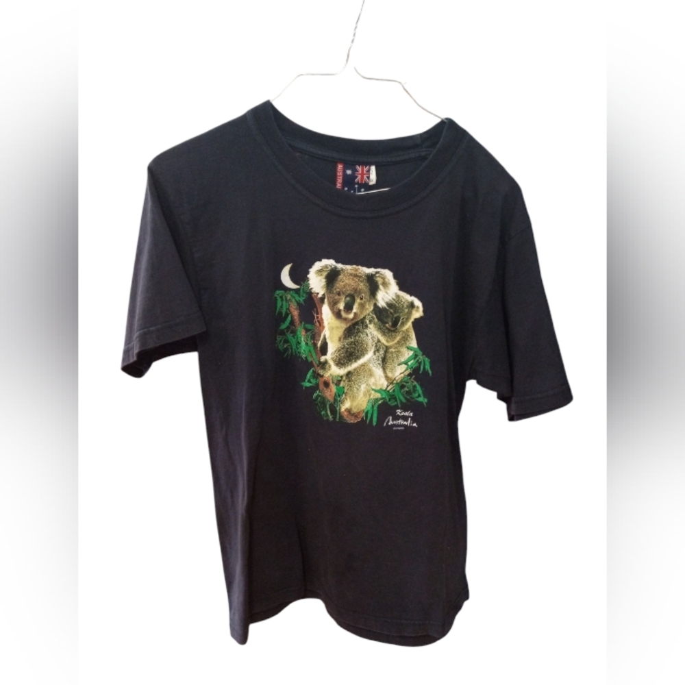 Koala Print Black  T-Shirt